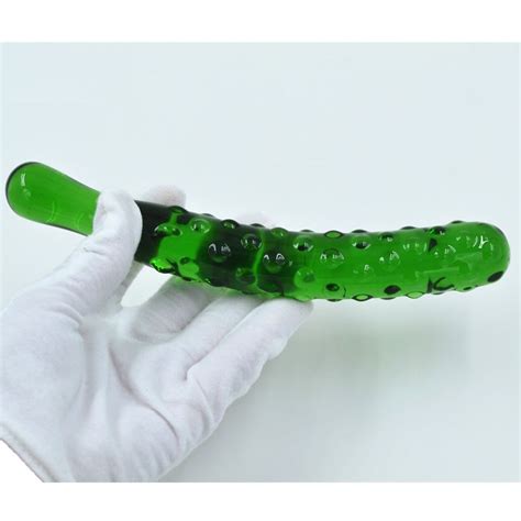 Cucumber Pyrex Crystal Glass Dildo Penis Butt Plug Anal Dildo Sex Toys