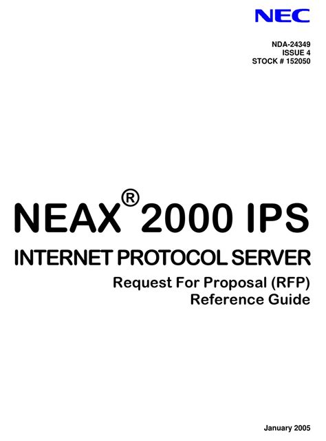 Nec Neax 2000 Ips Reference Manual Pdf Download Manualib