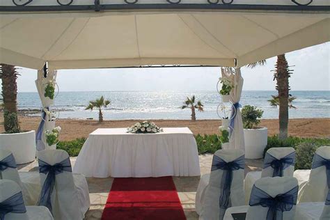 Paphos weddings beach venue can include a gazebo or marquee in cyprus, capo beach weddings, maniki beach cyprus weddings, atlantida beach, cyprus beach weddings. Beach wedding at Aphrodite gazebo, Paphos, Cyprus - wedding package from Kefalos Beach Village ...