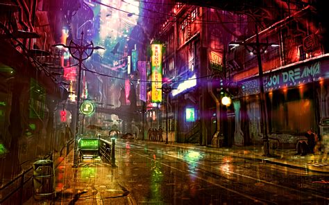 3840x2400 Futuristic City Cyberpunk Neon Street Digital Art 4k 4k Hd 4k Wallpapers Images