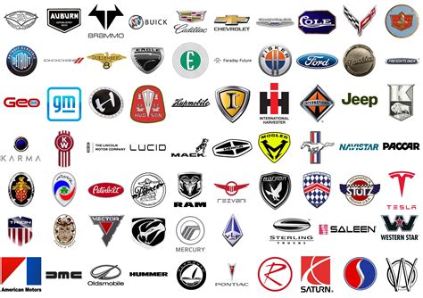 Many Different Car Logos Are Shown Together