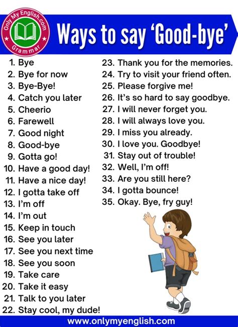 50 different ways to say ‘good bye vocabulary words other ways to say knowledge quotes
