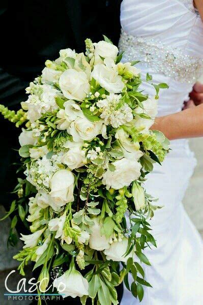 Ultra Beautiful And Lush Cascading Wedding Bouquet Which Includes White