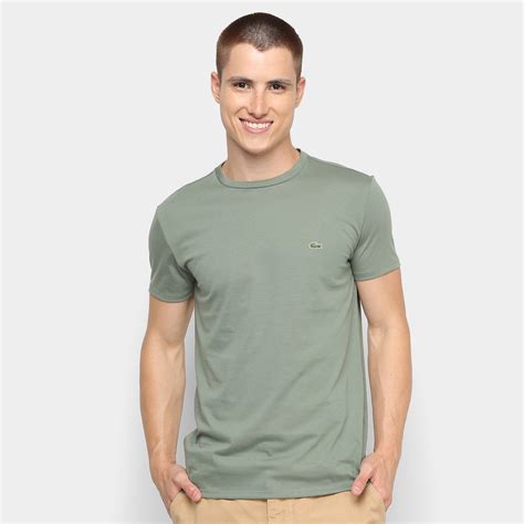 Camiseta Lacoste Básica Jersey Masculina Verde Netshoes