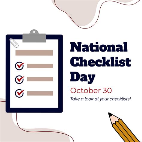 National Checklist Day Instagram Post Eps Illustrator  Psd Png