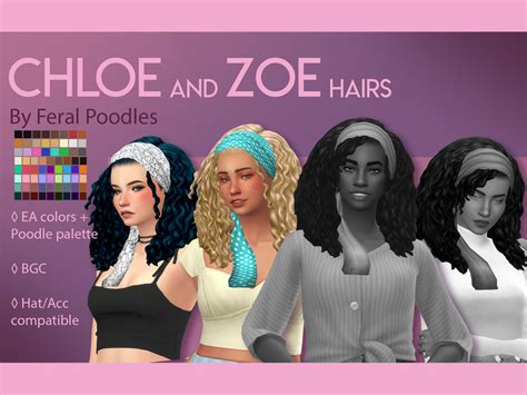 The Sims Resource Chloe Hair Aria Hair Bella Hair One Hair Sims