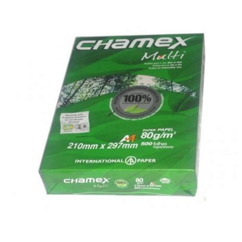 Papel Fotocopia A4 Chamex 80 Grs Paq X 500 Hojas Papeleria Rm
