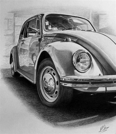 Vw Beetle Drawing Full Graphite Desenhos De Fusca Desenhos De Carros Aviao Desenho