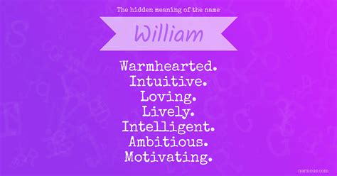 The Hidden Meaning Of The Name William Namious