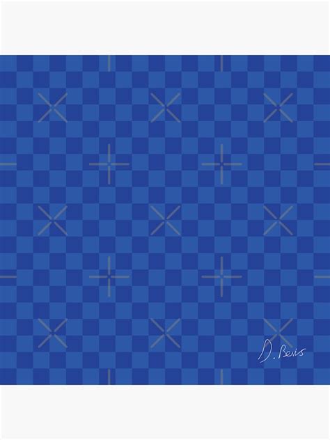 Checkerboard Pattern Sonic Blue Palette Poster For Sale By