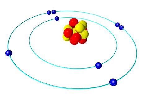 Átomo De Oxígeno Con El Protón Neutrón Y Electrón 3d Modelo De Bohr