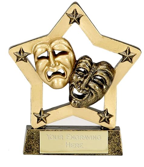 Acting Trophy A1240 Shieldstar Drama Dance Trophies Star Trophy