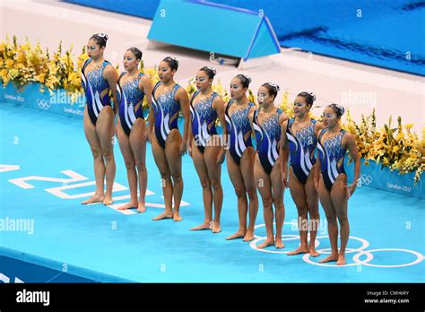 Japan Team Group Jpn August 9 2012 Synchronized Swimming Women