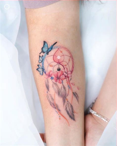 Dreamcatcher Tattoos With Butterflies