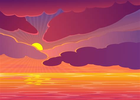 Background With Sunset Illustration Graphic By Americodealmeida