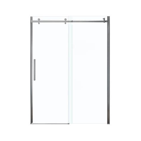 Frameless Slider Alcove Shower Door With Clear Glass Max Halo 56 5 To 59in X 78 75in Sliding