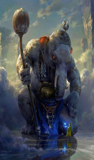 Image Elephant God Fantasy Art Concept Art