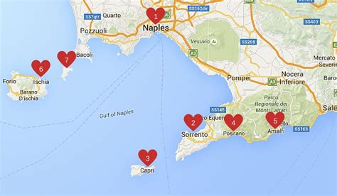 Amalfi Coast Map World Of Wanderlust