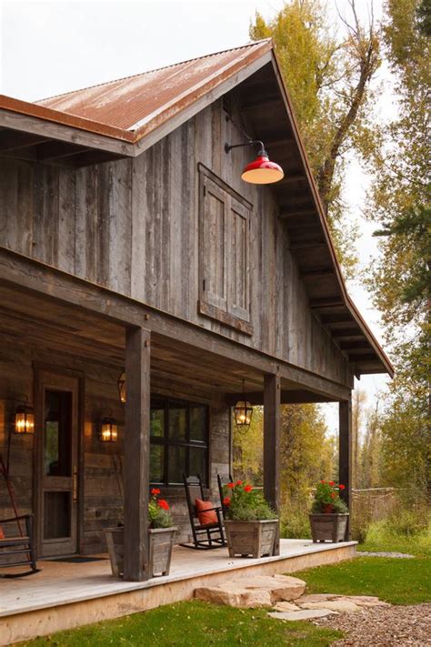 Pole Barn Ideas Exterior Rustic Front Porch Reclaimed Get In The Trailer