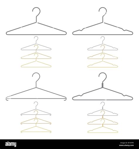 Set Of Decorative Clothes Hangers For Atelier Stock Vector Image And Art