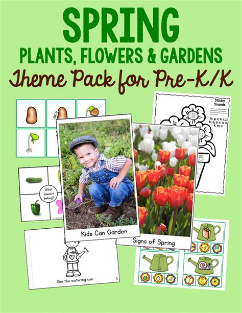 New Spring Activities Theme Pack For Preschool And Kindergarten The