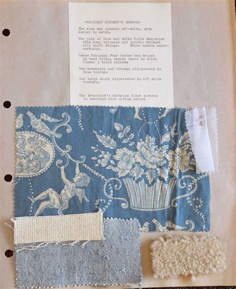 Fabric Samples From President Kennedys And Mrs Kennedys Bedrooms All Artifacts The John F