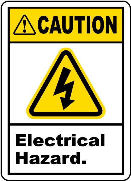 Caution Electrical Hazard Label J6701 By