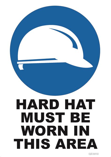 Hard Hat Must Be Worn In This Area Sign Industrial Signs