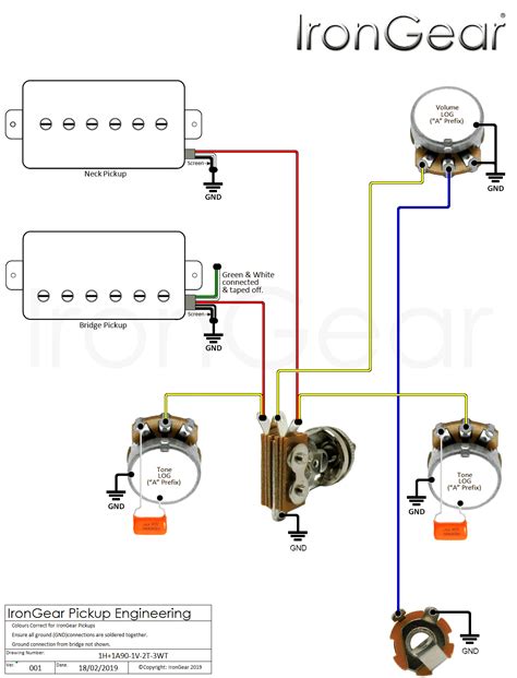 Guitar Wiring Diagram Two Humbuckers Super 5 Way Switch Database