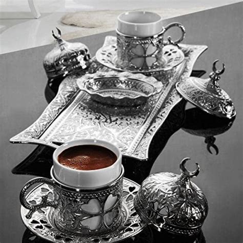 Set Ottoman Turkish Copper Coffee Pot Set Made In Turkey Arabic