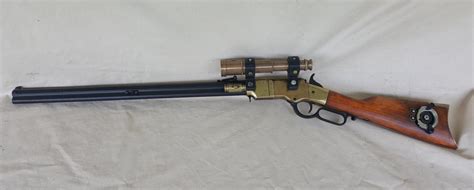 Steampunk 1860 Lever Action Henry Rifle Non Firing Replica Wscope