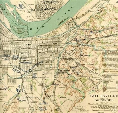 1865 Civil War Atlas Map City Louisville Ky Kentucky 36896147