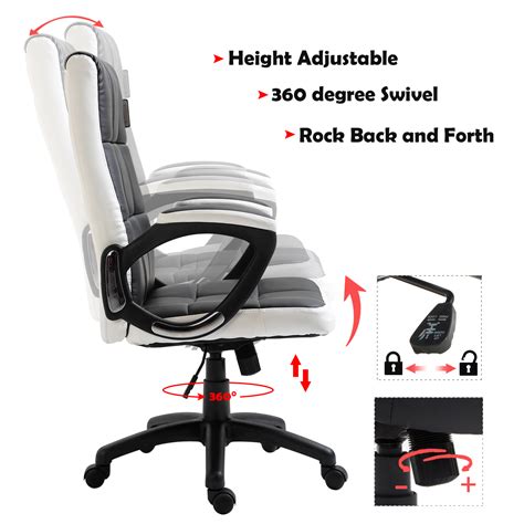 Typist office chair (black) (49) regular price. Office Swivel Chair Game Study High Back Adjustable Height PU Leather Padded | eBay