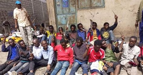 detectives arrest 16 notorious thugs in embakasi recover crude weapons ke