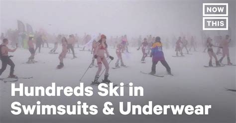 Hundreds Ski In Swimsuits For Boogelwoogel Festival