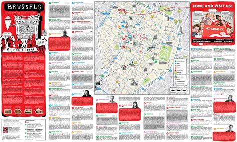Brussels Guide Map Brussels Highlights Map Belgium