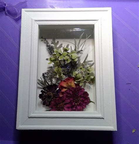Dried Flowers In A Picture Frame Floral Frame Etsy Dried Flowers