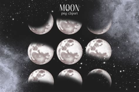 Moon Hand Drawn Clipart By Ankle Thehungryjpeg