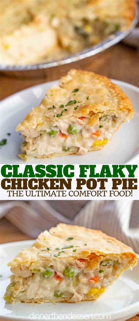 This cozy vegetarian and vegan pot pie is next level: Classic Chicken Pot Pie {Flaky Crust!} - Dinner, then Dessert