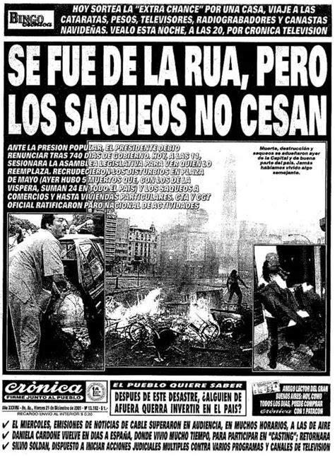 Tapas De Los Diarios Tapas De Los Diarios 19 20 Y 21 De Diciembre De 2001