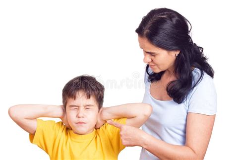 Mother Scolding Her Son Stock Image Image Of Discipline