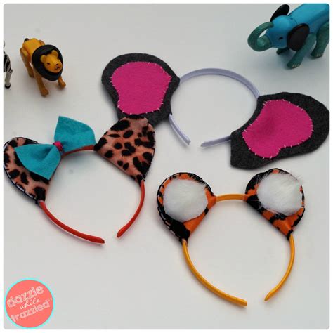 Diy Animal Ear Headbands Using Craft Felt Embroidery Thread And Hot