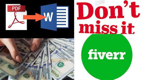 earn money converting pdf to word in fiverr convert pdf to word earn 10 in 1 minute youtube
