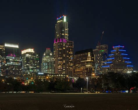 Skyline At Night Austin Texas A Nighttime View Of The Au Flickr