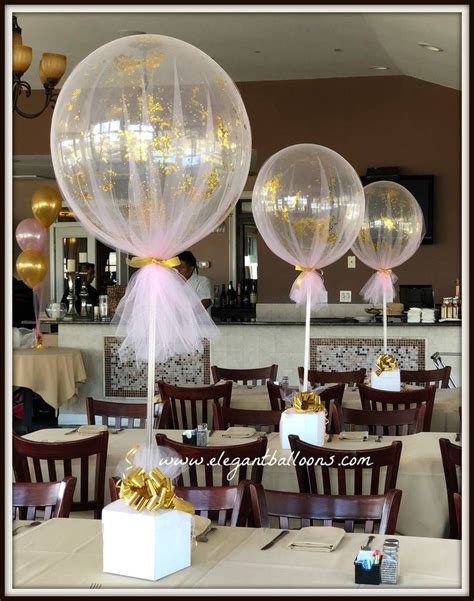 Centerpieces — Elegant Balloons Tulle Balloons Clear Balloons