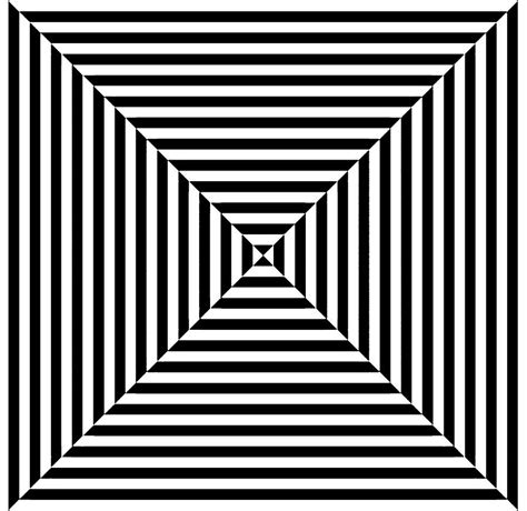 Op Art Black And White Square Trapeze Optical Art Digital Art By