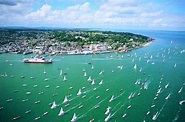 The Solent (seen here during Cowes Week) | Isle of wight england, Cowes ...