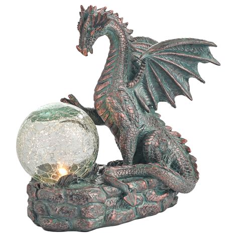 Buy Teresas Collections 89h Large Bronze Solar Dragon Garden Statue