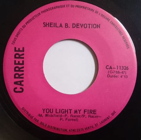 Sheila B Devotion You Light My Fire 1978 Vinyl Discogs
