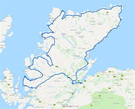 North Coast 500 A Comprehensive Road Trip Planning Guide Map Road